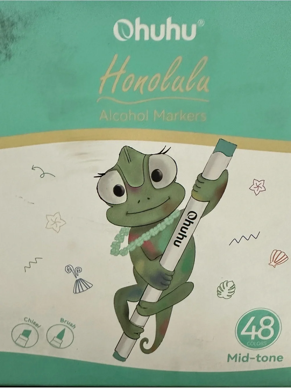 Ohuhu Honolulu Set of 48 Mid-Tone Markers Brand New